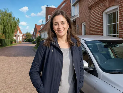 Verkäufer aus Bilk mit dem verkauften Fahrzeug