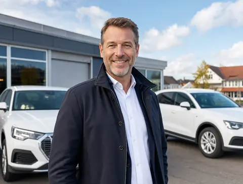 Verkäufer aus Eller mit dem verkauften Fahrzeug